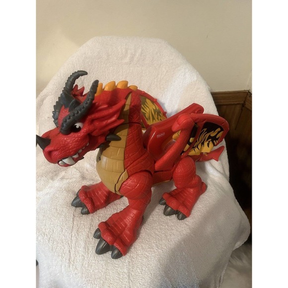 Fisher Price IMAGINEXT Red Winged Eagle Talon Castle Dragon With Sounds WORKS - Picture 1 of 13